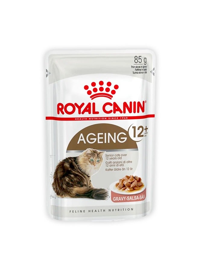 رويال كانين طعام رطب بالصلصة للقطط الكبيرة في السن (12 سنة فأكثر) - 85 غرام - Image 1